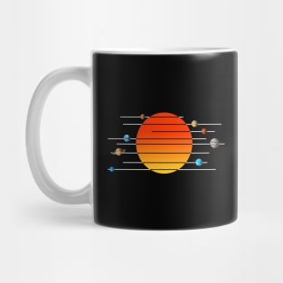 minimalist solar system Mug